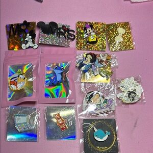 Assorted Disney Character Pins and more